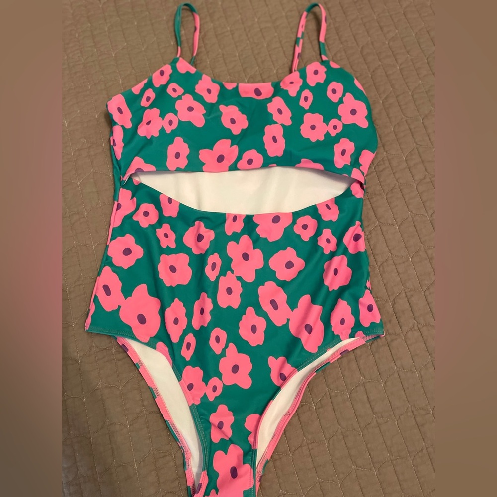 Pink Lilly floral one piece! Never worn!